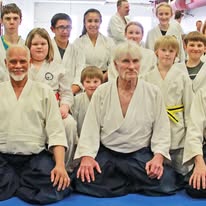 Children's class with senior instructors, including Harvey Shihan
